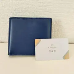 【新品】K.starplus 二つ折り財布 ネイビー メンズ コンパクト 札入れ