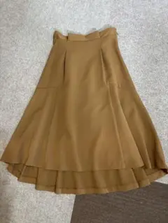 キャメル ロングスカート