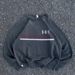 vintage 60s スウェット ラグラン 鬼フェード 短丈 脇Vガゼット 블랙