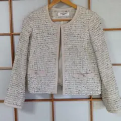 NATURAL BEAUTY BASIC ノーカラージャケット Sサイズ