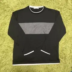 ikka クルーネック スウェット ブラック M
