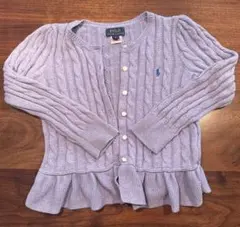 ↓POLO RALPH LAUREN 薄紫 カーディガン　120