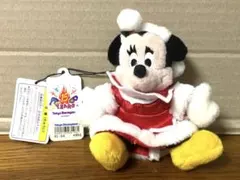 ディズニーランド 15YEARS ミニー ぬいぐるみバッジ クリスマスバージョン