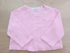 ファミリア ピンク カーディガン　80cm