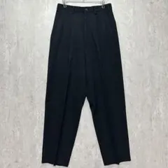未使用に近い 90s⭐️ワイズフォーメン スラックスパンツ ウールギャバジン 黒 023-902509120095_1.jpg