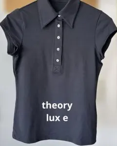 美品　theory lux e 38 ポロシャツ　ネイビーのサムネイル
