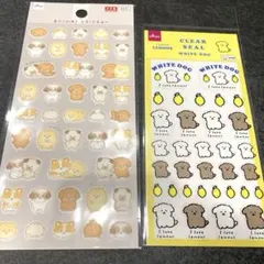 DAISO 동물 씰 클리어 씰 개 2종 세트