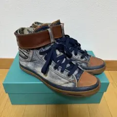 DIESEL ハイカットスニーカー　革ベルト