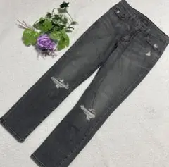 【リーバイス】メンズデニムパンツ　511 W32L32 ダメージ加工　ストレッチ