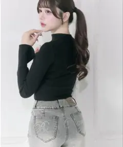 【Belle Charme】Back Logo Flare Denimのサムネイル