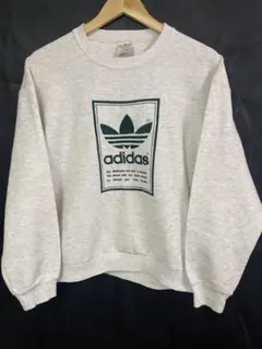 adidas 80s ヴィンテージ　デサント製　トレフォイル　ロゴ　スウェット