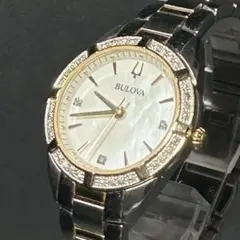 【稼動】BULOVA SUTTON 98R263　ダイヤ　シェル文字盤　コンビのサムネイル