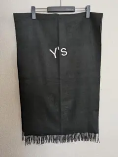 〘美品〙Y's 漆黒のウールショール　男女兼用　日本製