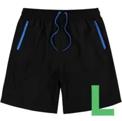 メンズ サーフパンツ インナー付き おしゃれ 海水パンツ　水着　水陸両用　Ｌ