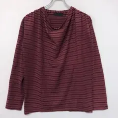 A.S.M ロック モード 平成 古着 ドレープ ネック ボーダートップスのサムネイル