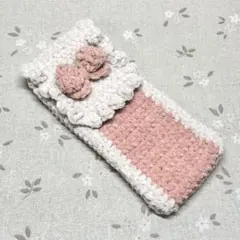 リボン ペンケース 編み物 ハンドメイド 筆箱 ポーチ プリンセスモール