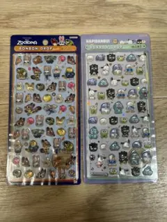 ボンボンドロップシールミニ　ズートピア　はぴだんぶい　2種　2点セット