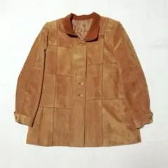 90s レトロ ヴィンテージ ジャケット 日本製 コーデュロイ襟 個性的 美品