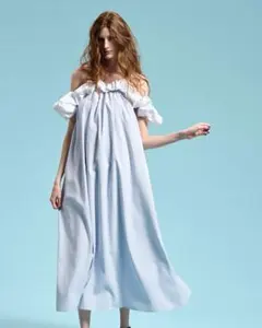 新品未使用 thetoe Erie Frills Onepiece blue - メルカリ
