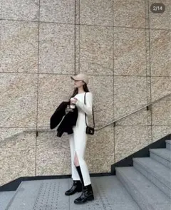 【れーちゃん様専用】Louere ファスナースリットIラインカットワンピース