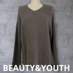 BEAUTY&YOUTH UNITED ARROWS Vネックニット ブラウン
