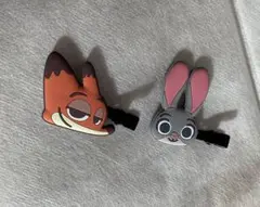 【匿名配送】ズートピア サンキューマート 前髪クリップ ニック ジュディ セット