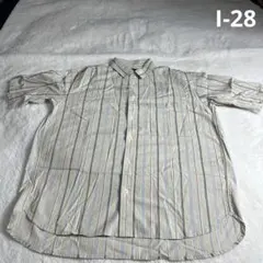 NANO UNIVERSE ストライプ 半袖シャツ　I-28