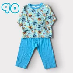 【短期間販売】アンパンマン総柄 パジャマ 上下⭐︎90サイズ 長袖腹巻のサムネイル