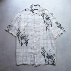 ビッグサイズ NAUTICA 半袖シャツ XXL チェック柄 ボタニカル柄のサムネイル