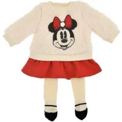 ディズニー　クリスマス　ミニー ワンピース ボア