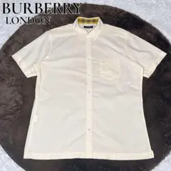 BURBERRY LONDON バーバリー ストライプ イエロー 半袖 シャツのサムネイル
