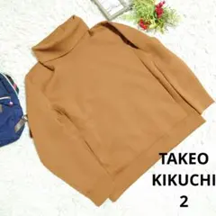 ✨日本製✨【TAKEO KIKUCHI】トレーナー（M）ブラウン/タートルネック