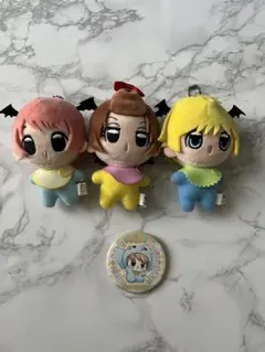 ちびデビ⭐︎ぬいぐるみ3体セットとバッジ