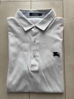 BURBERRY BLACK LABELホワイト メンズポロシャツ　サイズ2