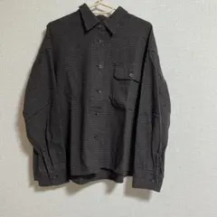 UNIQLO 千鳥チェックシャツ／チャコールグレー