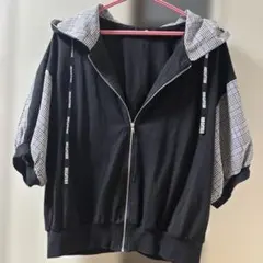 NieR CLOTHING 半袖パーカー チェック柄
