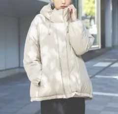 新品 グローバルワーク エアリュクスダウンフードブルゾン