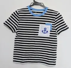 新品　toridory ストライプ柄 Tシャツ 140サイズ 胸ポケット付き