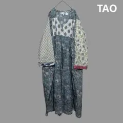 2024年春夏Tao 総柄ロングワンピース　タオ　コムデギャルソン