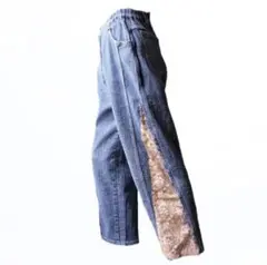 一点物 リメイク パンツ デニム ジーンズ 花柄 古着 y2k レトロ 再構築のサムネイル