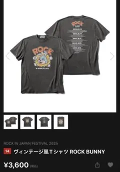 ROCK IN JAPAN FESTIVAL 2025 ヴィンテージ風 Tシャツ - メルカリ