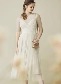 MERCURYDUO ニットワンピースのみ ベージュ