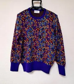Yves Saint Laurent ビンテージ 花柄ニットセーターMサイズのサムネイル
