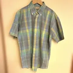 L.L.Bean 半袖ボタンダウンチェックシャツ90s USA製　サイズM 美品のサムネイル
