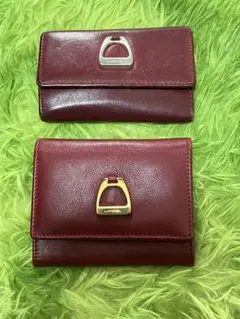 LANCEL ランセル 小銭入れ キーケース2点セット ワインレッド 男女兼用可