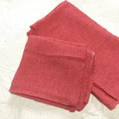 丹後ちりめん　赤色　青海波模様の風呂敷　二枚セット　レーヨン