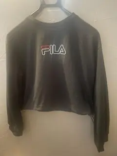 ラブトキシック　FILA クロップド 長袖カットソー ブラック
