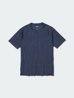 ユニクロ ドライEXクルーネックTシャツ 青 S