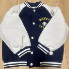 MICKEY LEAGUE スタジャン ネイビー　ZARA 新品のサムネイル