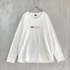 BASE CONTROL ロゴ刺繍 長袖Tシャツ メンズL ホワイト ロンTのサムネイル